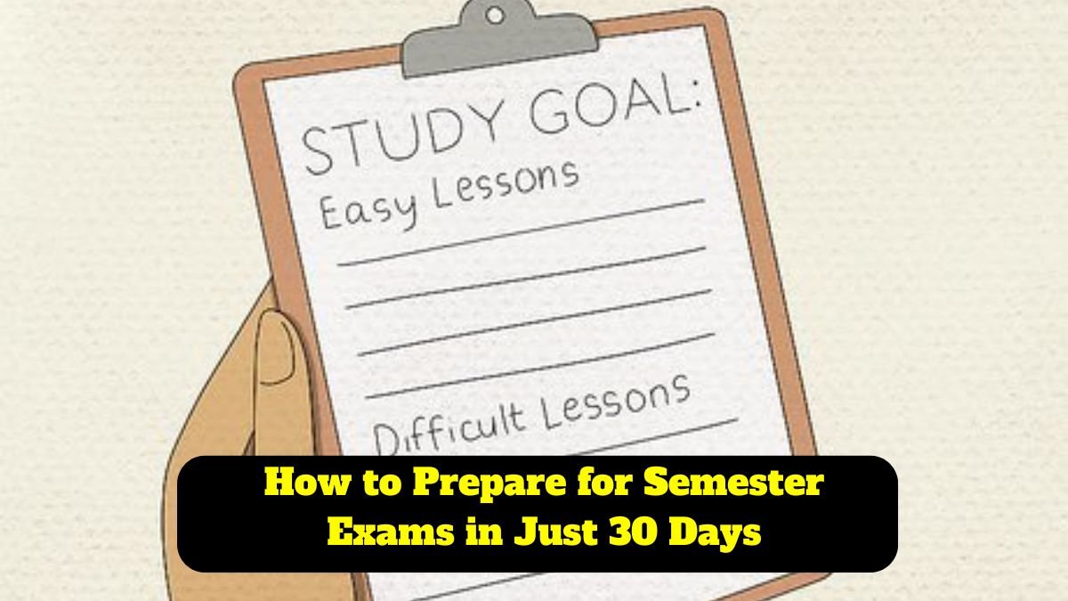 How to Prepare for Semester Exams in Just 30 Days